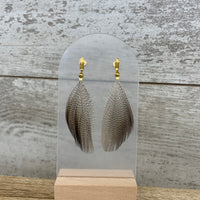 Goose Feather Post Earrings