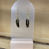 Pheasant Feather Drop Earrings