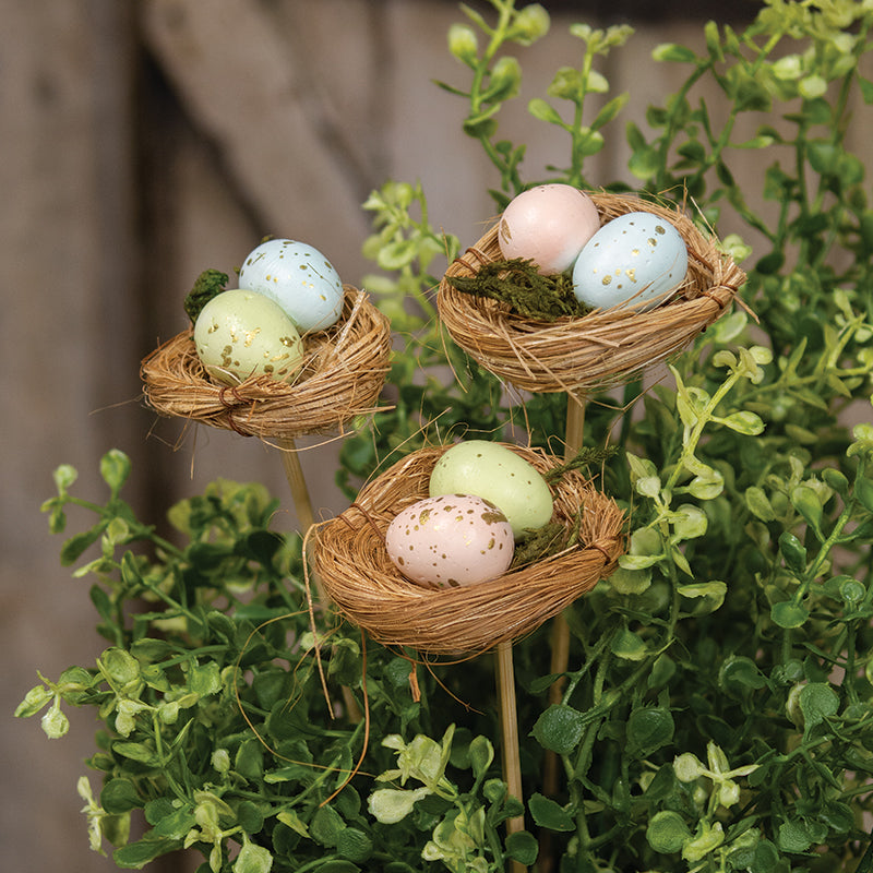 Speckled Egg Duo in Nest Pick