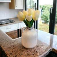 Tulips in White Jug Vase Arrangement