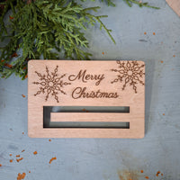 Laser Cut Money Holder - Holiday