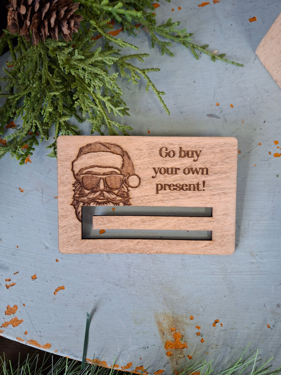 Laser Cut Money Holder - Holiday