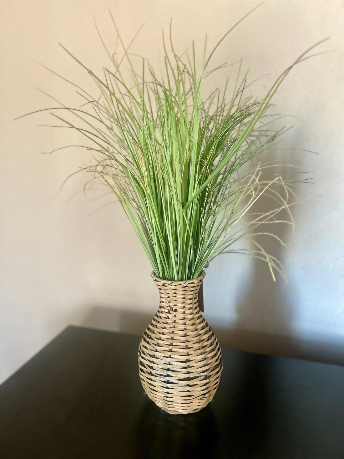 Woven Vase and Grass