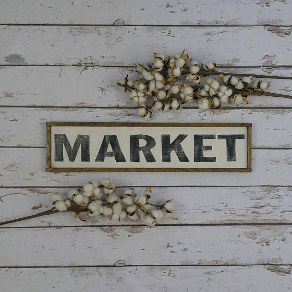 The Green Elephant Shop - Market Sign