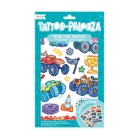Ooly Tattoo-palooza Temporary Glitter Tattoo: Monster Trucks