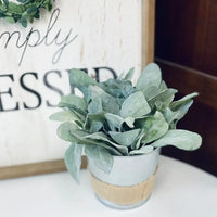 14" Realistic Flocked Artificial Lamb's Ear