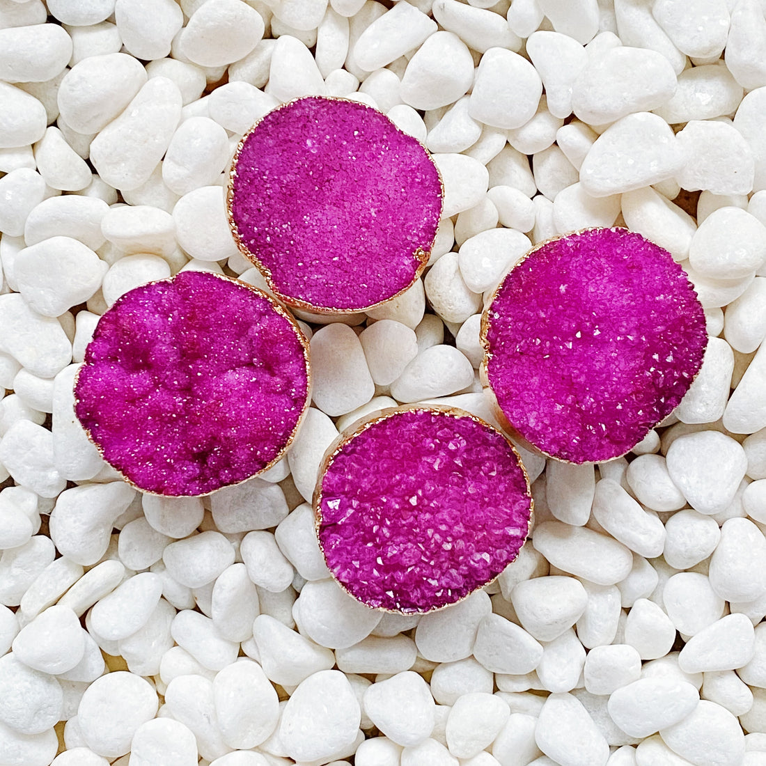 Raw Pink Natural Stone Phone Grip