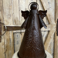 Metal Votive Cut-Out Angel