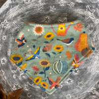 Autumn Birds Baby Bib Bandana