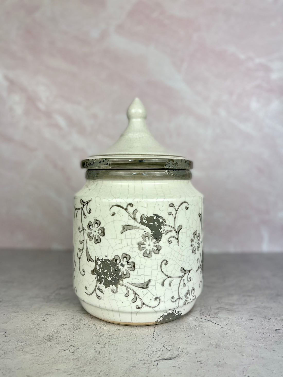 Short Floral Filigree Container