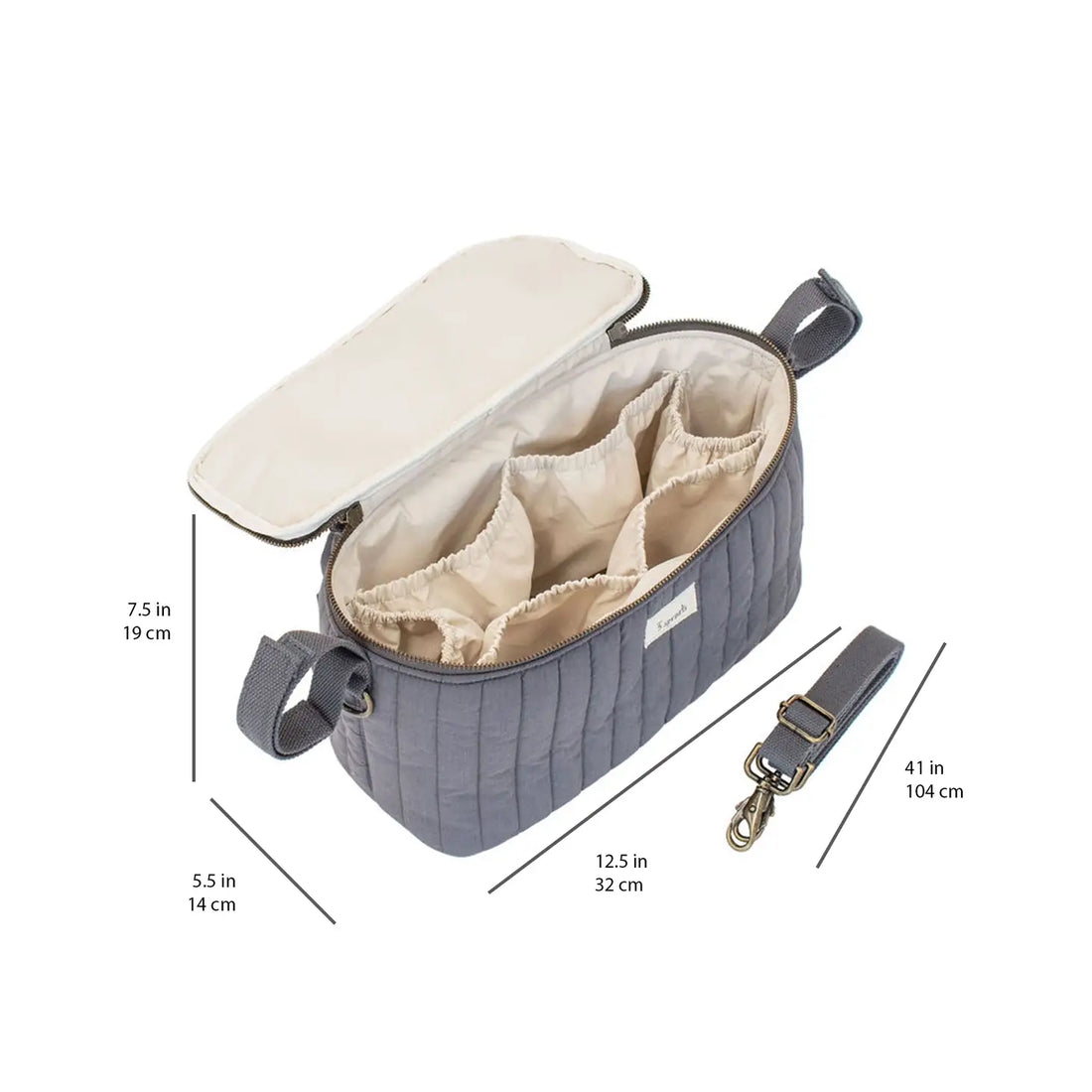 3 Sprouts Universal Stroller Caddy Organizer - Gingham Mustard