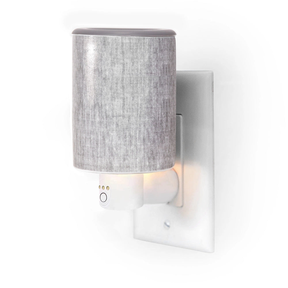 Happy Wax Timer Outlet Warmer - Gray Linen