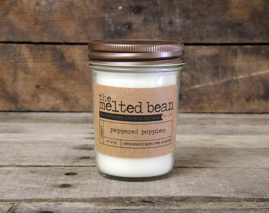 Peppered Poppies Candle by The Melted Bean