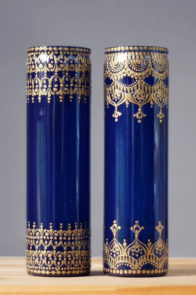 Bohemian Henna Style Vase (multiple color options)