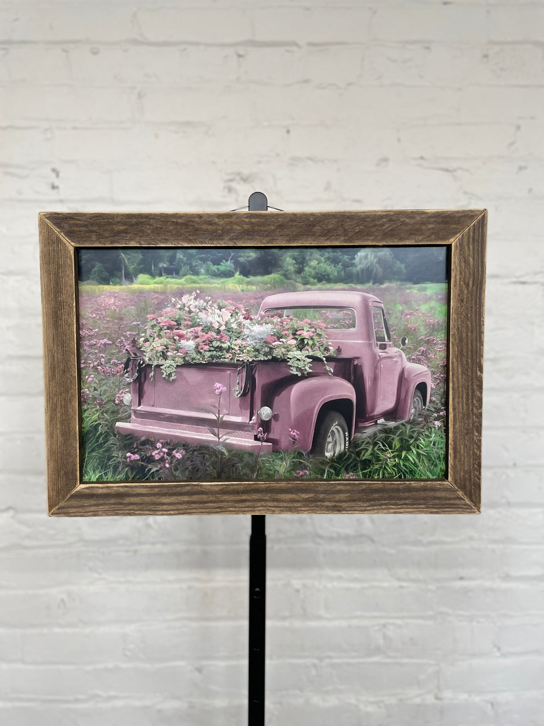 Jan Michaels' Her Vintage Memory Hanging Sign - Brown Stain Frame