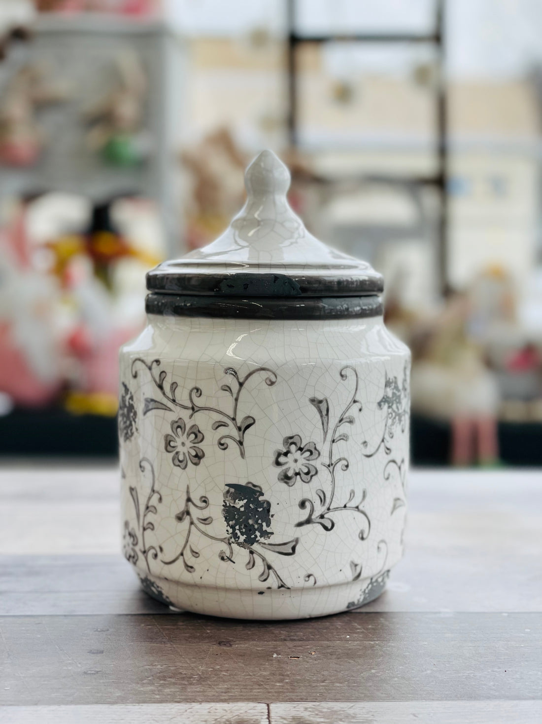 Short Floral Filigree Container