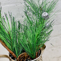 Pine Spray with Glitter Ball