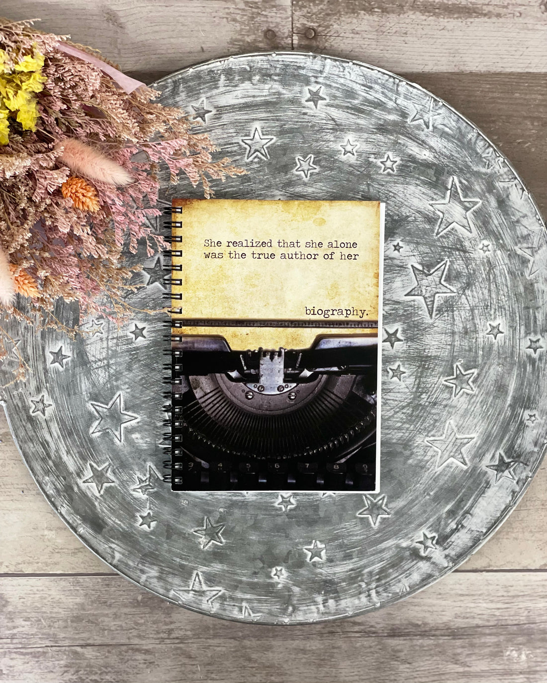 Author of Her Biography Unlined Notebook - (7"x 5")