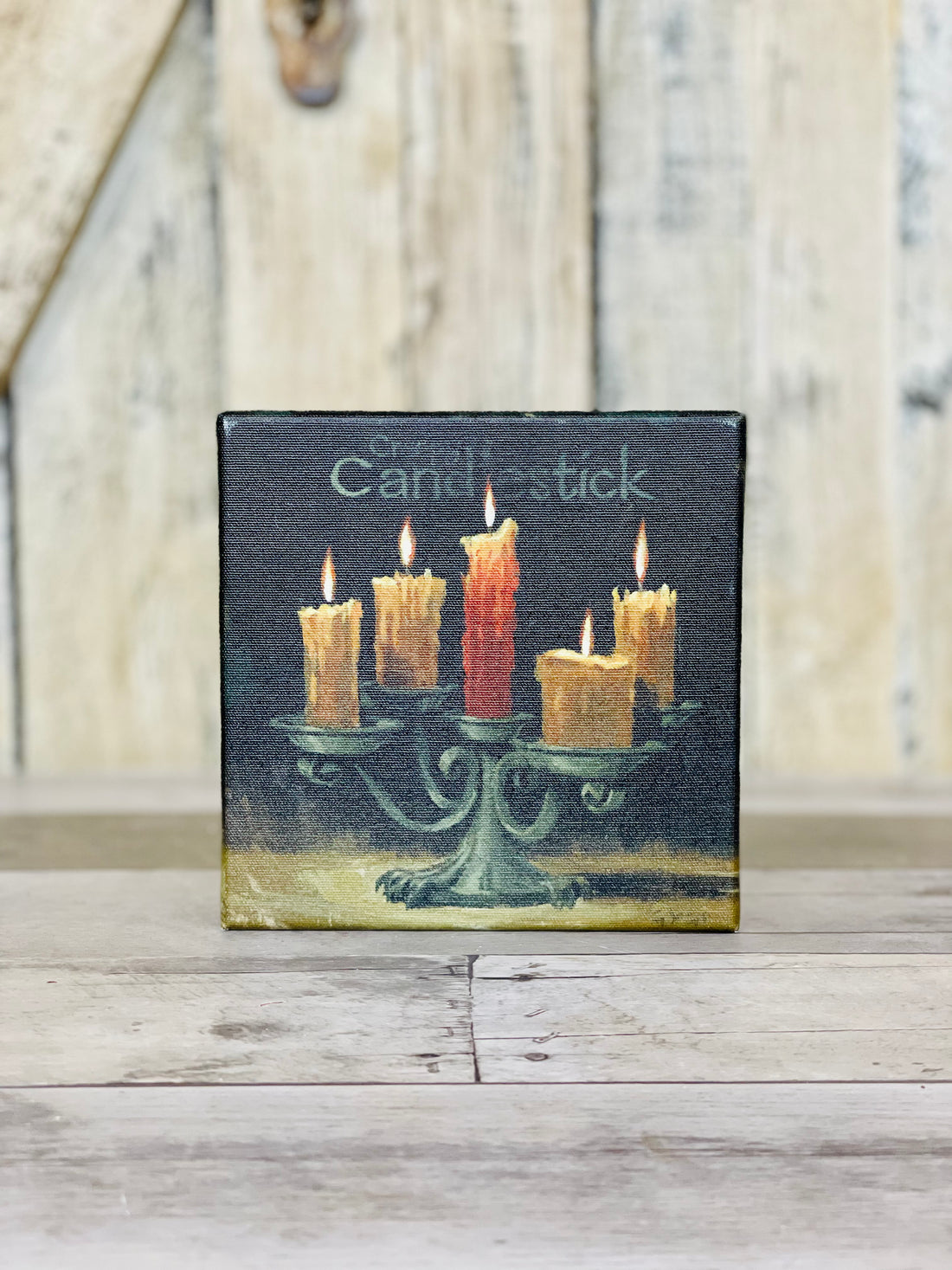 Creepy Candlestick Hanging Sign