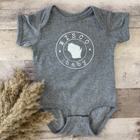 Wisco Baby Onesie - Gray